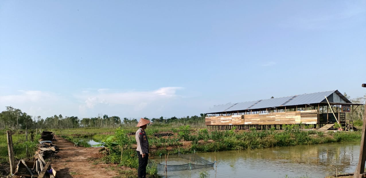 Kapolsek Batulicin Tinjau Ketahanan Pangan di Desa Kersik Putih