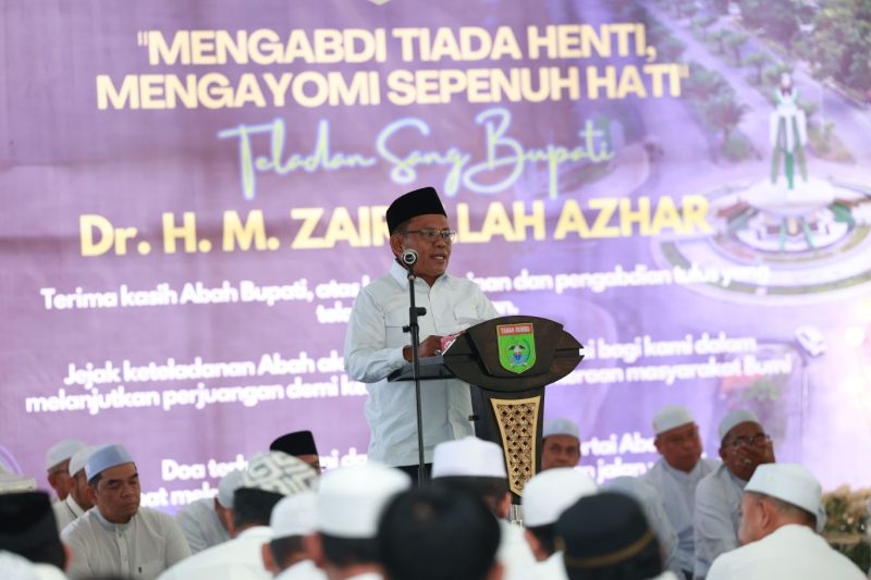 Wakil Ketua I DPRD Kabupaten Tanbu, H Hasanuddin di acara perpisaha Bupati Zairullah Azhar, Selasa (18/2).