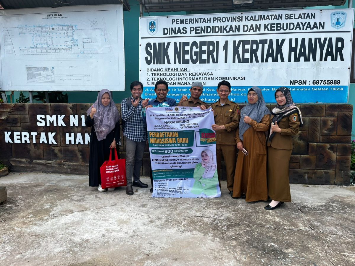 Sosialisasi PMB Universitas Nahdlatul Ulama Kalimantan Selatan (UNUKASE) di SMKN 1 Kertak Hanyar
