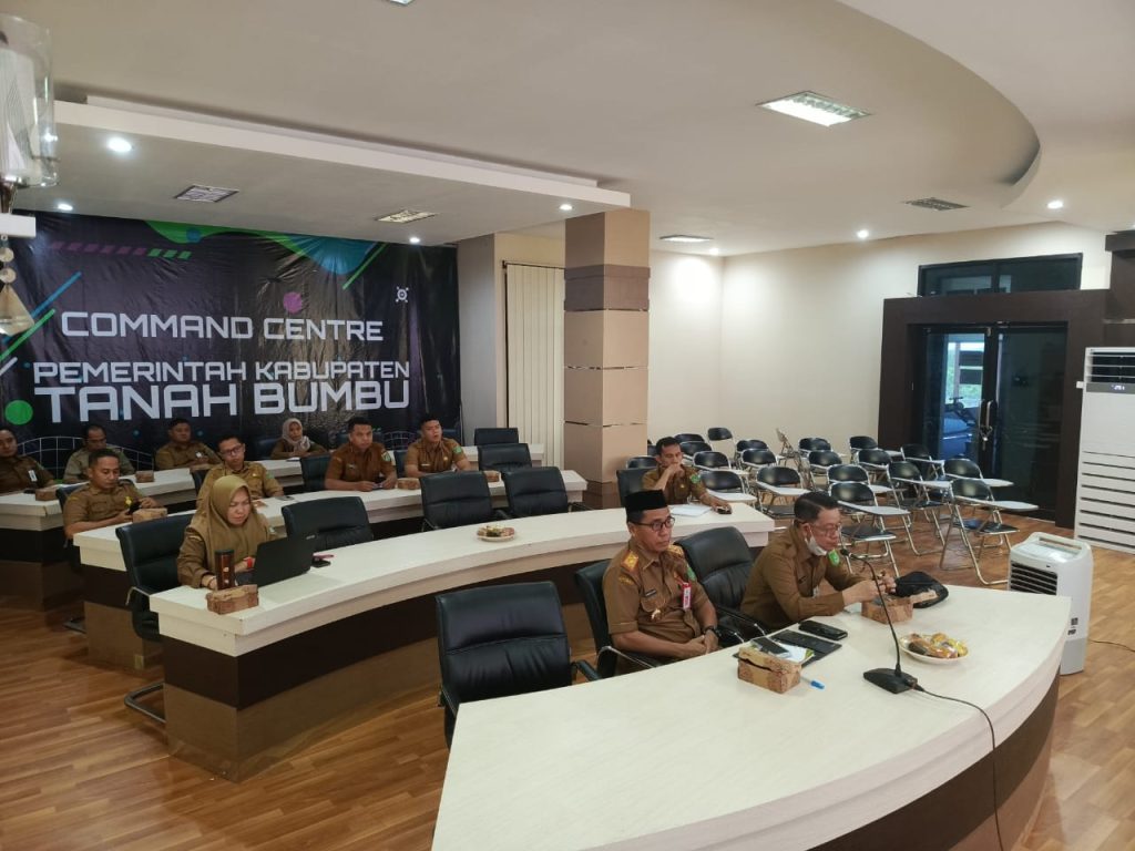 Pemkab Tanbu Ikuti Rakoor Persiapan Pelantikan Kepala Daerah Serentak