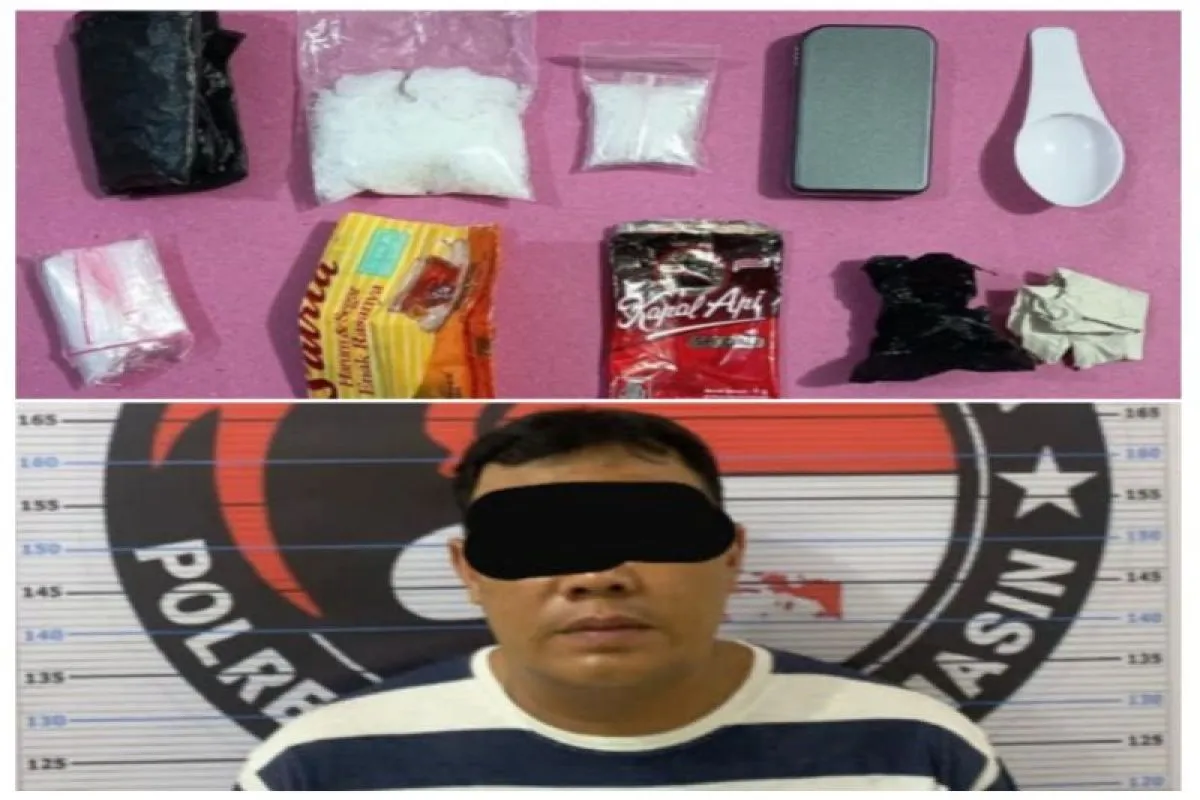 Satresnarkoba Polresta Banjarmasin meringkus JRA dan mengamankan barang bukti sabu-sabu seberat 30.03 gram di Banjarmasin, beberapa waktu lalu.
