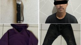 Pelaku saat di amankan Anggota Polres Tanah Bumbu bersama Barang Bukti. foto Istimewa.