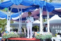 Bupati Andi Rudi Latif saat Memberikan Pidato di Upacara Otda ke-29, Batulicin (28/04)