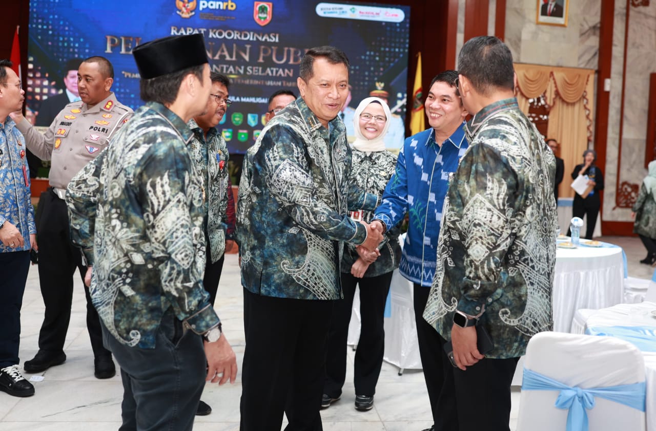 Rapat Koordinasi (Rakor) Pelayanan Publik se-Kalimantan Selatan yang digelar di Gedung Mahligai Pancasila, Banjarmasin, Kamis (17/4).