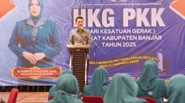 Bupati Banjar Saidi Mansyur tekankan peran strategis PKK dalam peningkatan kualitas hidup di Peringatan HKG ke-53. Doc : DKSIP Banjar/Warta Banjar
