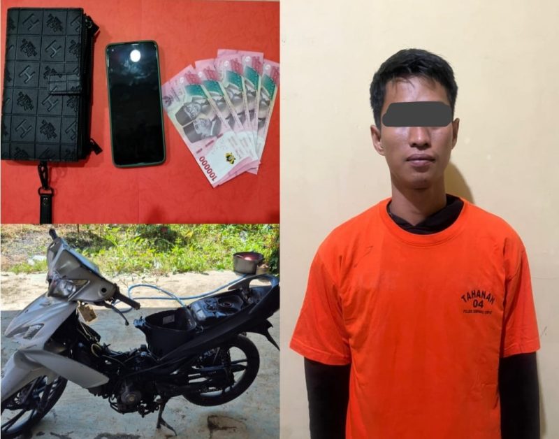 Polsek Simpang Empat tangkap pencuri dompet dan ponsel dalam dua jam, bagian dari Operasi Sikat Intan 2025. / Humas Polres Tanbu