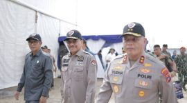 Ketua DPRD Kalsel H. Supian HK bersama Gubernur H. Muhidin menghadiri Gladi Lapangan Latihan Matra II TNI AU di AWR Dwi Harmono, Maluka Baulin, Tanah Laut, Senin 23 Juni 2025. Foto : Bacakabar.id