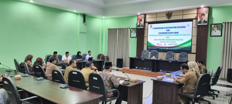 UNUKASE dan BRIDA Kalsel tandatangani kesepakatan kerja sama riset dan inovasi di Banjarbaru, Kalimantan Selatan, Senin 7 Juli 2025.