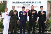 Ketua DPRD Tanah Bumbu hadiri Hari Bhayangkara ke-79 di Mapolres Tanah Bumbu, apresiasi kinerja Polri, Selasa 1 Juli 2025.