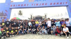 Fun Bike HUT ke-5 Laskar Merah Putih digelar LMP Tanah Bumbu di Jalan Kodeco, Sabtu 12 Juli 2025, dihadiri Pemkab dan ratusan peserta