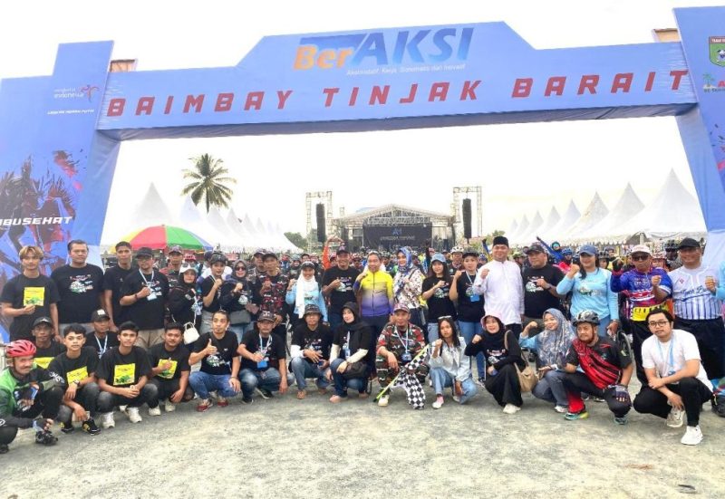 Fun Bike HUT ke-5 Laskar Merah Putih digelar LMP Tanah Bumbu di Jalan Kodeco, Sabtu 12 Juli 2025, dihadiri Pemkab dan ratusan peserta