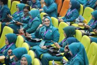 PKK Tanah Bumbu hadiri HKG ke-53 dan Rakernas X PKK 2025 di Samarinda, dipimpin Andi Irmayani Rudi Latif, Selasa 8 Juli 2025.