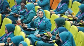 PKK Tanah Bumbu hadiri HKG ke-53 dan Rakernas X PKK 2025 di Samarinda, dipimpin Andi Irmayani Rudi Latif, Selasa 8 Juli 2025.
