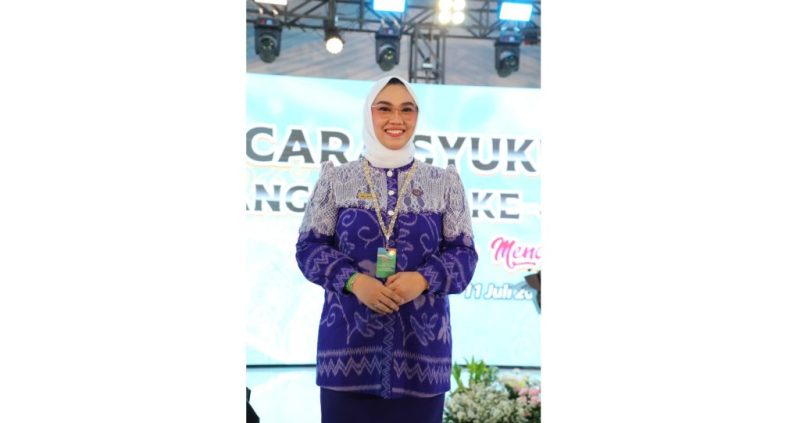 Ketua Dekranasda Tanah Bumbu Andi Irmayani hadiri HUT ke-45 Dekranas di BSCC Balikpapan, Kalimantan Timur, pada 9 Juli 2025.