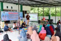 BPJS Ketenagakerjaan sosialisasikan program jaminan sosial ketenagakerjaan di Desa Muara Pagatan Tengah, Tanah Bumbu, Minggu 12 Juli 2025.