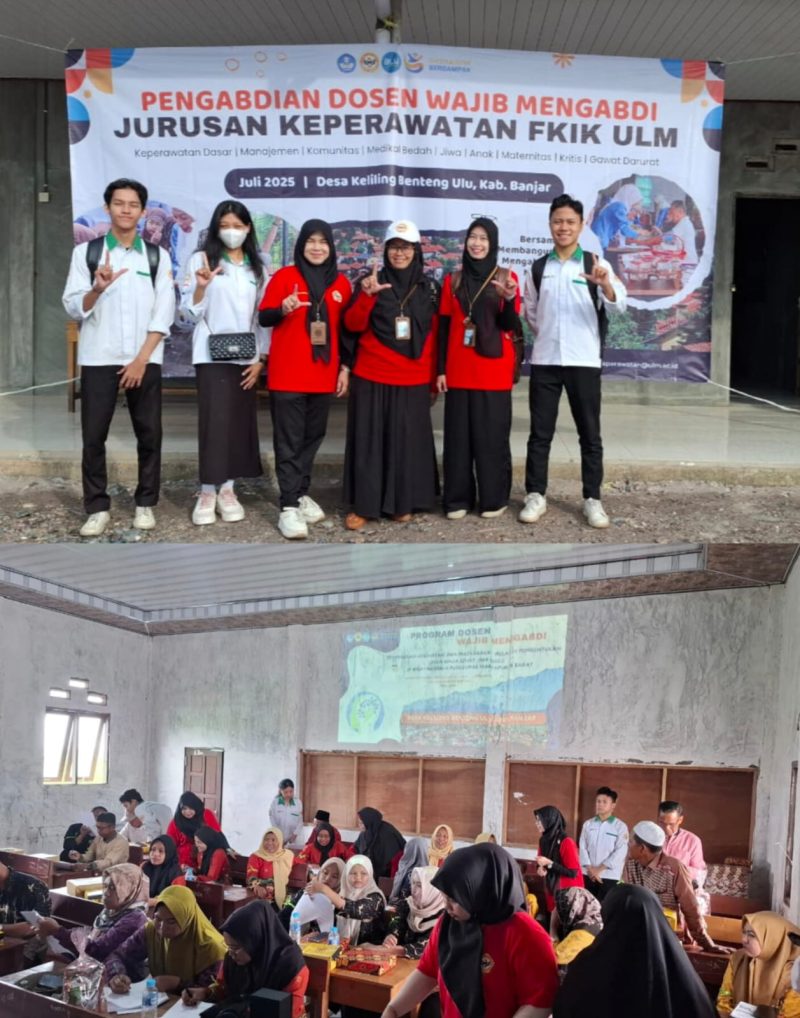 Dosen FKIK ULM gelar program Desa Siaga Sehat Jiwa di Desa Keliling Benteng Ulu, Martapura Barat, Banjar, Senin 15 Juli 2025.
