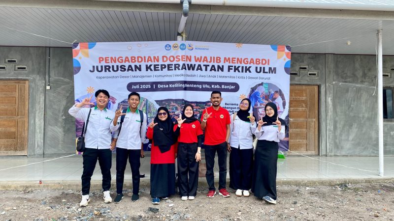 Dosen FKIK ULM gelar skrining massal cegah penyakit jantung di Desa Keliling Benteng Ulu, Martapura Barat, Kabupaten Banjar, Selasa 15 Juli 2025.