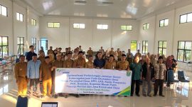 BPJS Ketenagakerjaan sosialisasikan program perlindungan sosial di Aula Kantor Kecamatan Kusan Hulu, Tanah Bumbu, Selasa 22 Juli 2025.