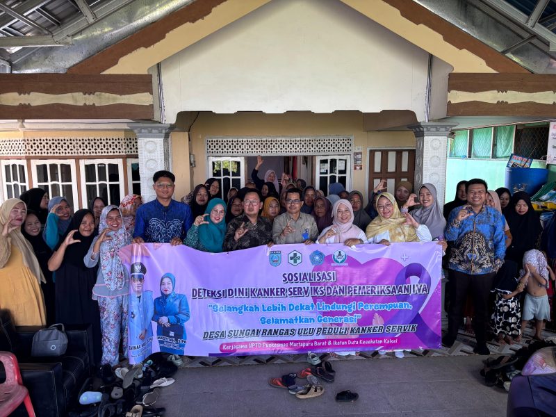 Puskesmas Martapura Barat gelar sosialisasi kanker serviks dan pemeriksaan IVA di Desa Sungai Rangas Ulu, Banjar, Kamis 24 Juli 2025.