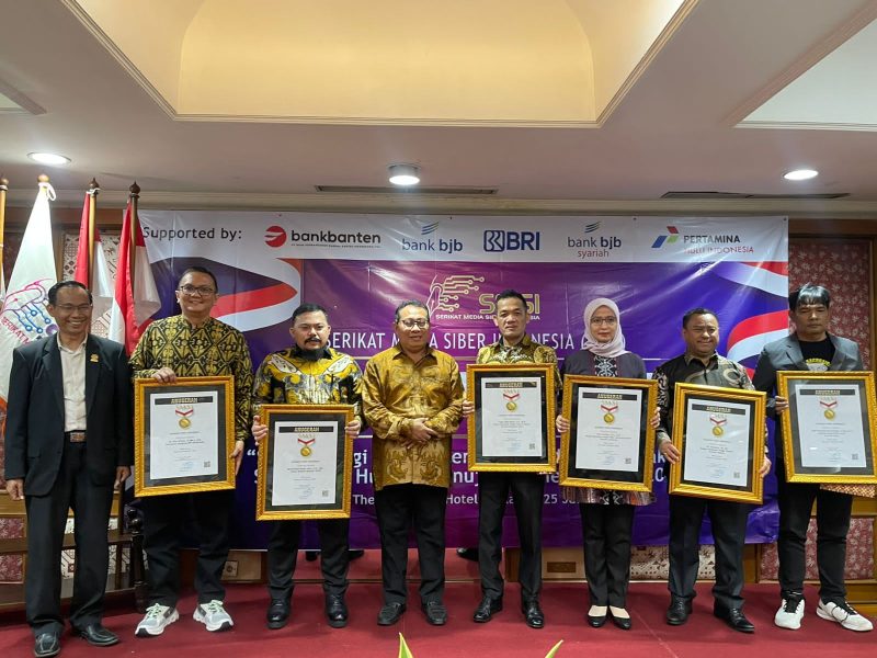 SMSI menggelar Konvensi Nasional dan anugerahkan Pin Emas serta Sahabat Pers di The Jayakarta Hotel, Jakarta, Jumat 25 Juli 2025.