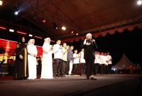 Aksi Tanah Bumbu Bershalawat bersama Opick, di Jalan Kodeco KM 2 Batulicin, Jumat 15 Agustus 2025, dihadiri Andi Irmayani.
