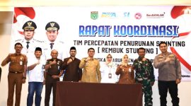 Bupati Andi Rudi Latif pimpin Rakoor dan Rembuk Stunting Kabupaten Tanah Bumbu Batulicin, Senin 4 Agustus 2025 percepatan penurunan stunting
