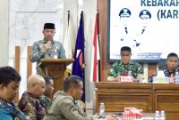 Pemkab Tanah Bumbu gelar rakor kesiapsiagaan Karhutla di Kantor Pusdalops BPBD, Kamis 7 Agustus 2025, dihadiri Forkopimda dan instansi terkait