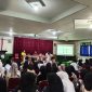 Para mahasiswa STIKES Intan Martapura mengikuti sosialisasi peluang kerja perawat di Jerman bersama Alphabet Institut di Aula Kampus 1, Kamis (14/8/2025).