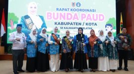 Rakor Bunda PAUD Provinsi Kalsel 2025 tekankan wajib belajar. di Gedung Mahligai Pancasila, Banjarmasin, Senin 8 September