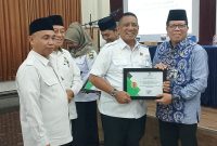 Wakil Bupati Tanah Laut HM Zazuli dalam Rakorda BAZNAS Kabupaten Tanah Laut di Aula Algoritma, Rabu (5/11/2025).