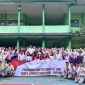 KSR PMI STIKes Intan dan PMR SMAN 1 Martapura melakukan pelatihan kesiapsiagaan bencana dan simulasi kebakaran bersama.