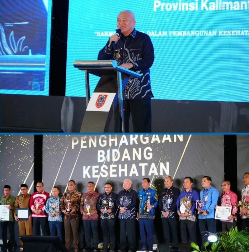Wakil Bupati Tanah Laut HM Zazuli menerima penghargaan dari Gubernur Kalimantan Selatan H. Muhidin pada kegiatan Musrenbangkesda 2025 di Banjarmasin, Selasa (11/11/2025).