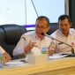 Sekda Tanah Laut Ismail Fahmi memimpin rapat koordinasi persiapan Hari Jadi ke-60 di Ruang Rapat Barakat, Rabu (12/11/2025), bersama para asisten dan pimpinan SKPD terkait.