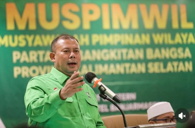 Ketua DPW PKB Kalsel, Dr. H. Cucun Ahmad Syamsurijal, M.A.P., saat membuka Musyawarah Pimpinan Wilayah (Muspimwil) PKB Kalimantan Selatan di Banjarmasin, Jumat (14/11/2025).