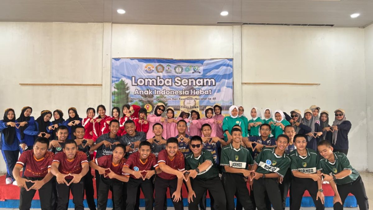 STIKES Intan Martapura gelar Lomba Senam Anak Indonesia Hebat untuk peringati HKN ke-61 dan dorong pelajar hidup sehat aktif.