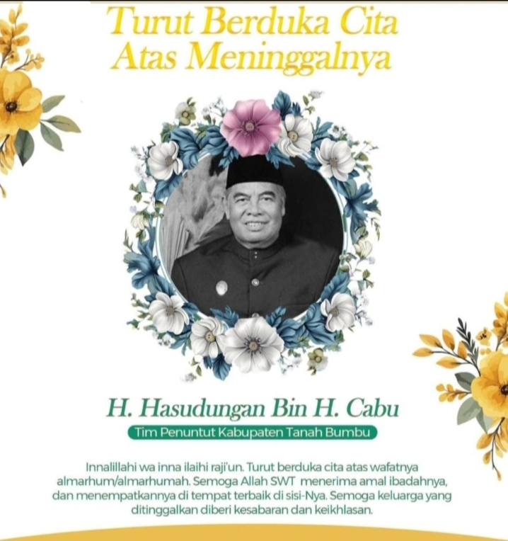 Ucapan belasungkawa atas wafatnya H. Hasudungan Bin H. Cabu.