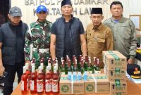 Minuman Keras yang diamankan Satpol PP Tanah Laut. (Foto : Humas Satpol PP Tanah Laut)