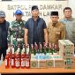 Minuman Keras yang diamankan Satpol PP Tanah Laut. (Foto : Humas Satpol PP Tanah Laut)