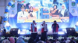 Suasana kegiatan story telling dalam rangka Aksi Inovasi Tanbu 2026 di Ruang Terbuka Publik Simpang Empat, Jumat (03/04/2026).