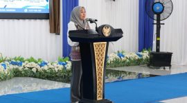 Sekda Tanah Bumbu, Yulian Herawati, saat membuka Workshop Manajemen Risiko Organisasi 2026 di Pendopo Kantor Bupati Batulicin, Kamis (02/04/2026).