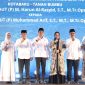 Bupati Tanah Bumbu Andi Rudi Latif bersama jajaran dan tamu undangan berfoto bersama usai kegiatan pisah sambut dan ramah tamah serah terima jabatan Danlanal Kotabaru–Tanah Bumbu di Ruang Terbuka Publik Simpang Empat, Kamis (02/04/2026).