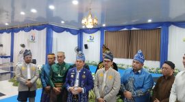 Bupati Tanah Bumbu Andi Rudi Latif bersama Ketua DPRD, Wakil Ketua DPRD, Kejari, Dandim, dan unsur Forkopimda saat memberikan keterangan kepada awak media usai rangkaian peringatan Hari Jadi ke-23 Kabupaten Tanah Bumbu, Rabu (08/04/2026).