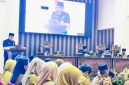 Rapat paripurna DPRD Tanah Bumbu saat penyampaian Rancangan Peraturan Daerah (Raperda) oleh Wisnu Wardhana mewakili Bupati Tanah Bumbu Andi Rudi Latif di ruang sidang utama DPRD, Senin (18/05/2026).