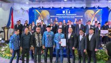 Bupati Tanah Laut Rahmat Trianto menghadiri pelantikan pengurus BPC HIPMI Tanah Laut periode 2026–2029 di Gedung Balairung Tuntung Pandang, Jumat (15/05/2026).