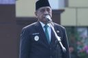 Bupati Tanah Laut, H.Zazuli Saat Membacakan Pidato resmi Menteri Komunikasi dan Digital RI.