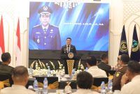 Bupati Tanah Bumbu, Andi Rudi Latif, menyampaikan sambutan pada acara Serah Terima Jabatan dan Pisah Sambut Kepala Lapas Kelas III Batulicin di Batulicin, Rabu (20/05/2026).