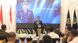 Bupati Tanah Bumbu, Andi Rudi Latif, menyampaikan sambutan pada acara Serah Terima Jabatan dan Pisah Sambut Kepala Lapas Kelas III Batulicin di Batulicin, Rabu (20/05/2026).