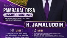 H. Jamaluddin menyatakan kesiapannya untuk maju sebagai Bakal Calon Pembakal Desa Jambu Burung Kecamatan Beruntung Baru, Kabupaten Banjar