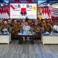 Wakil Bupati Tanah Laut HM Zazuli bersama jajaran pemerintah daerah dan pemangku kepentingan mengikuti peresmian penyelesaian Program Inpres Jalan Daerah Tahun Anggaran 2025 yang dipimpin Presiden Republik Indonesia secara virtual di Kediaman Gubernur Kalimantan Selatan, Banjarmasin Selatan, Selasa (23/06/2026).