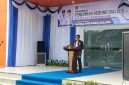 Bupati Tanah Bumbu Andi Rudi Latif menyampaikan pidato saat peresmian Gedung Dialisis RSUD dr. Andi Abdurrahman Noor, Senin (01/06/2026).